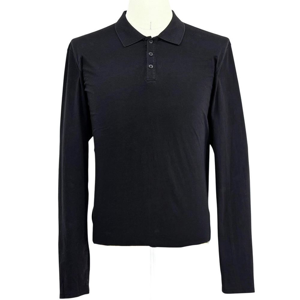 Quiet Luxury ATM Anthony Thomas Melillo Polo Mens XL Black Heavy Cotton